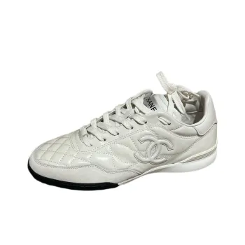 CHANEL 24a German Army Trainers Low Top Casual Shoes Men's White