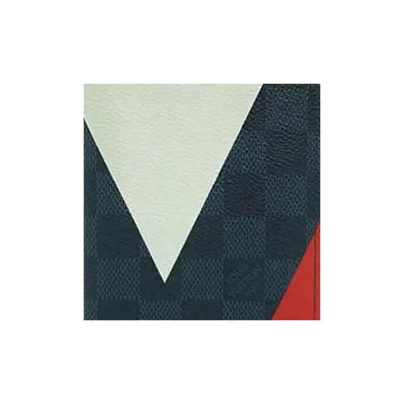 LOUIS VUITTON Brazza Damier Cobalt Regatta Canvas Wallet Unisex Multicolor-1