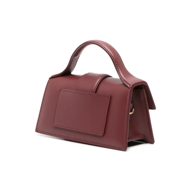 Jacquemus Leather Crossbody Handbag Tubas Women's Burgundy-2