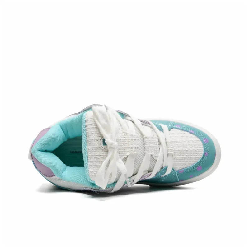 KAAVER OTTO Slip Resistant Low Top Skateboard Shoes Women's Lake Blue-3