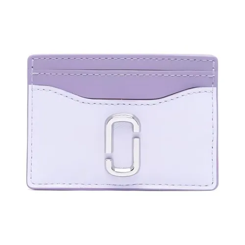 MARC JACOBS Snapshot Saffiano Cross Grain Leather Card Clip Card Holder Women's Purple With Light Purple Accents Purple