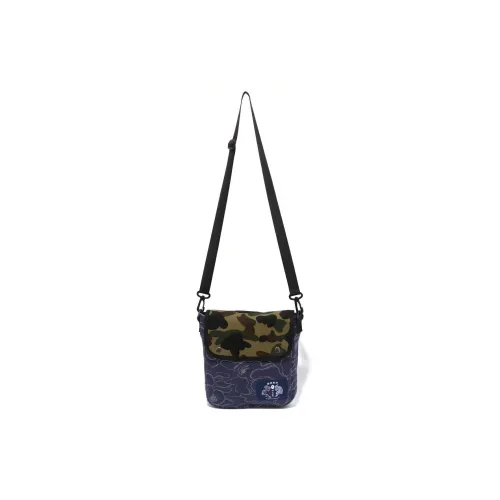 A BATHING APE Cotton With Polyester Crossbody Bag, Shoulder Bag Regular Men's Marine Blue