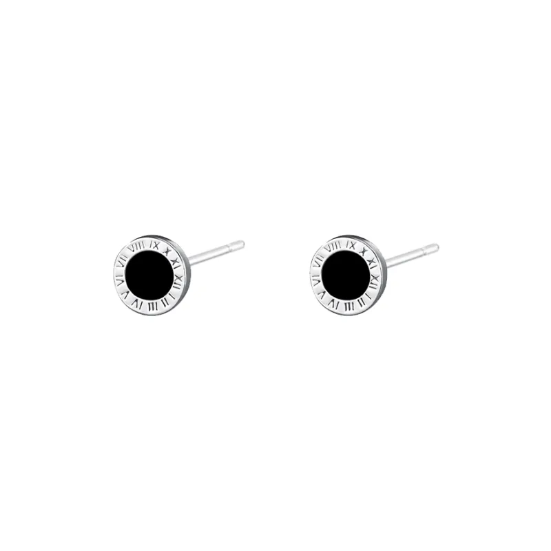 SHK Sterling Silver Stud Earrings Unisex-0