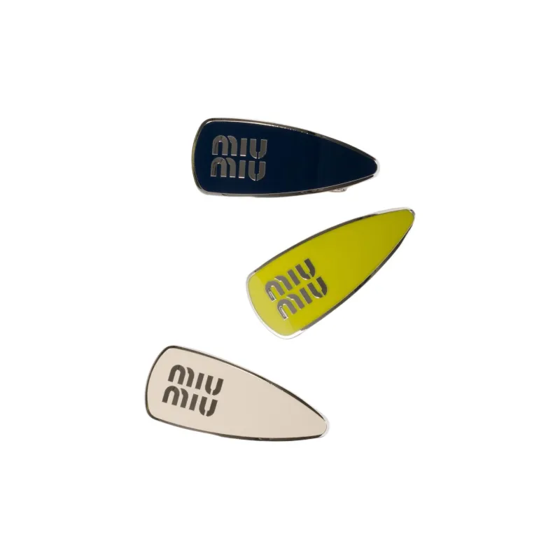 MIU MIU Enamelled Metal Hair Clips-1