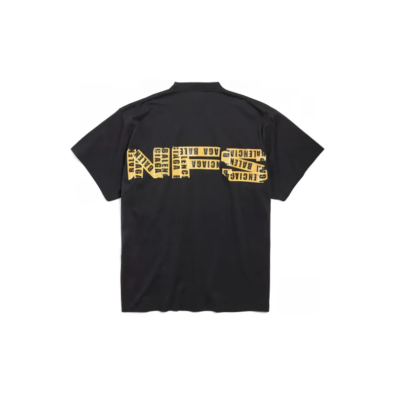 Balenciaga x JIPINFEICHE SS24 T Shirt Loose Fit Style Unisex Black-1