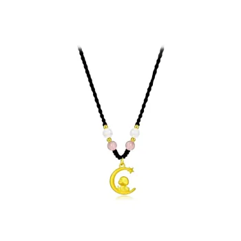 WANLIACC Alloy Star Moon Serpent Necklace Women's