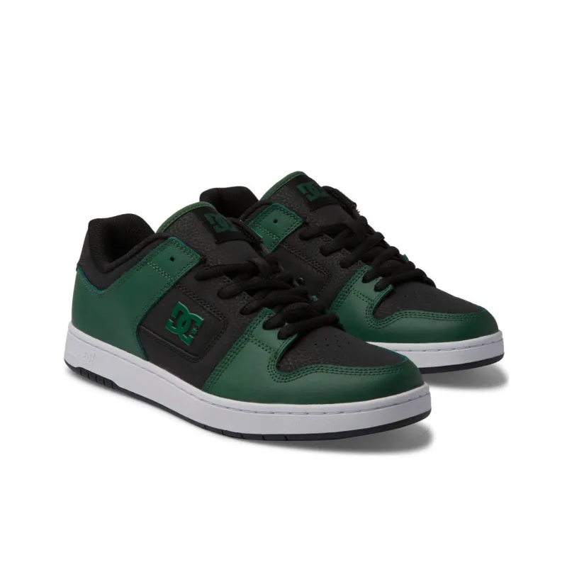 DC Shoes Manteca Slip Resistant Low Top Skateboard Shoes Men's Black Green-2