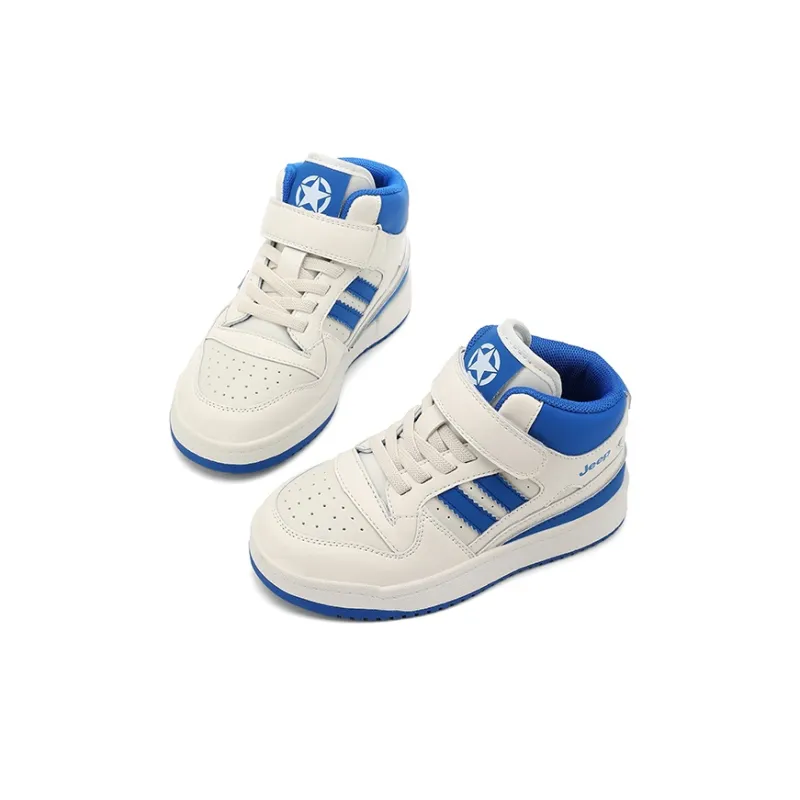 Jeep Anti-Slip Wear-Resistant Kids' Skateboarding Shoes Beige Royal Blue Kids'-5