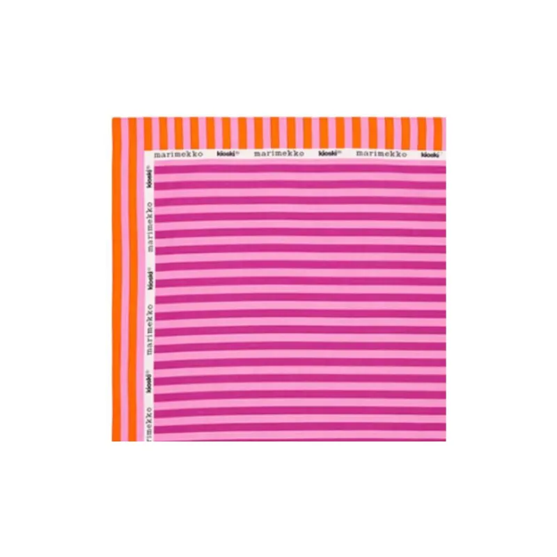 Marimekko Cotton Fabric Silk Scarves Women's Fuchsia/Light Pink/Orange-2