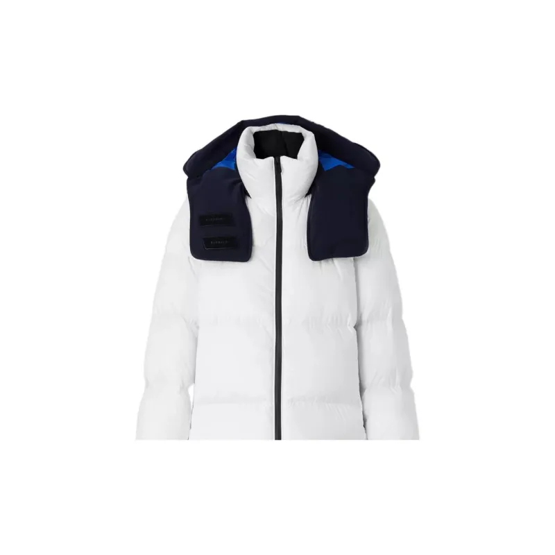 Burberry Detachable Hood Puffer Jacket 'Optic White'-4