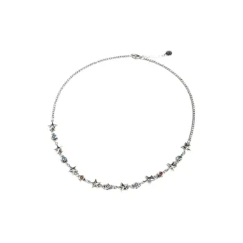 KING OF BLING Titanium Steel Zircon Necklaces Unisex Good Luck