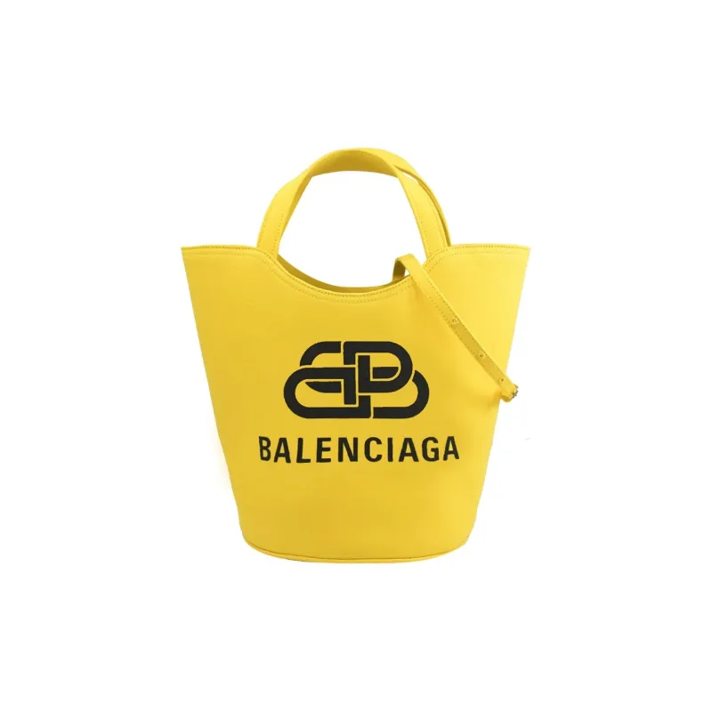 Balenciaga Cotton Canvas Canvas Bag Tote Bag Shopping Bag Handbag Extra Small Women's Yellow-0