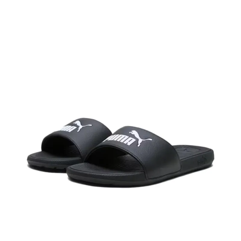 PUMA Cool Cat 2.0 Slip Resistant Slide Slippers Women's Black White-2