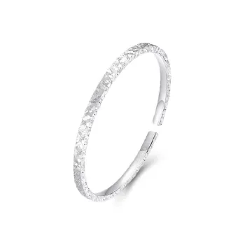 YUOFFICIAL 999 Fine Silver Bangles Women's