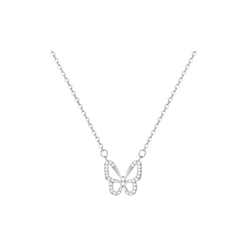 KING OF BLING 925 Sterling Silver With Zircon Necklaces Women's Good Luck-0