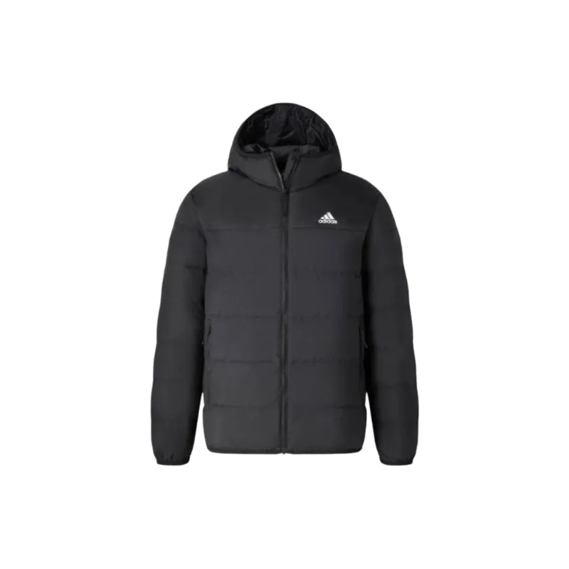 Adidas Down Jacket Unisex Black Comes With Necklace-1