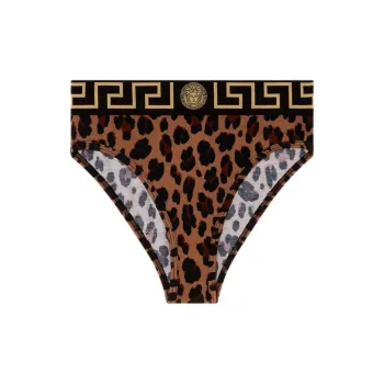VERSACE Leopard-Printed Swimsuit Bottoms