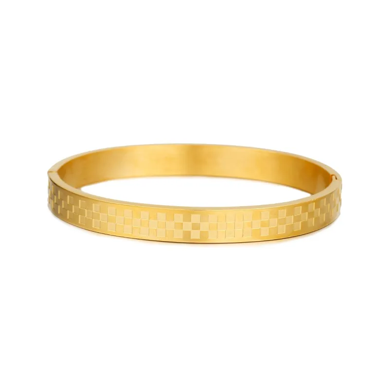KING OF BLING Titanium Steel Bangles Unisex Niche Design-8