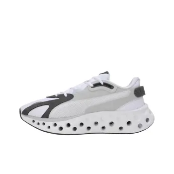 PUMA Anti Slip Wear Resistant Low Top Running Shoes Unisex White Gray