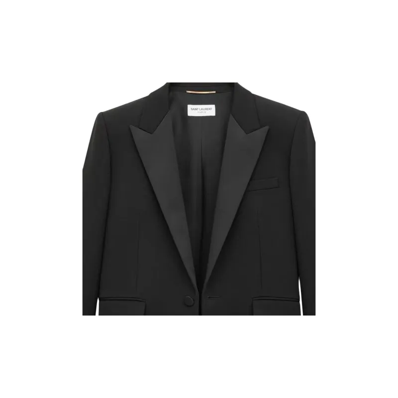 SAINT LAURENT Tuxedo Single Breasted Jacket-3