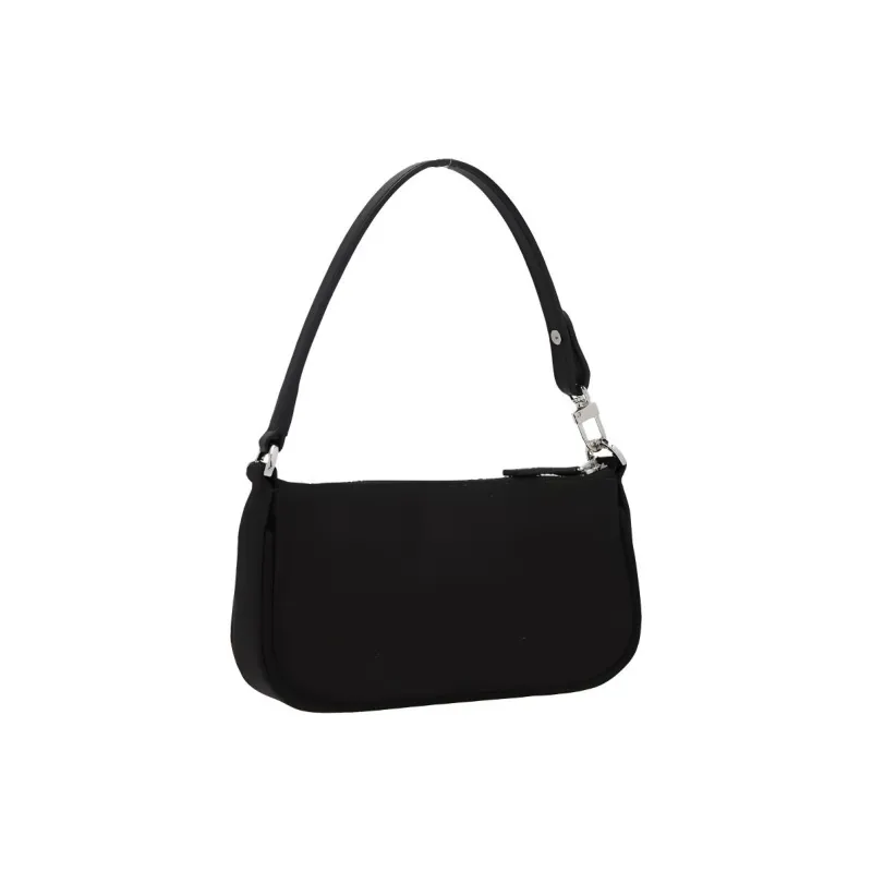 By Far Rachel Satin Clutch Handbag Mini Women's Black-1