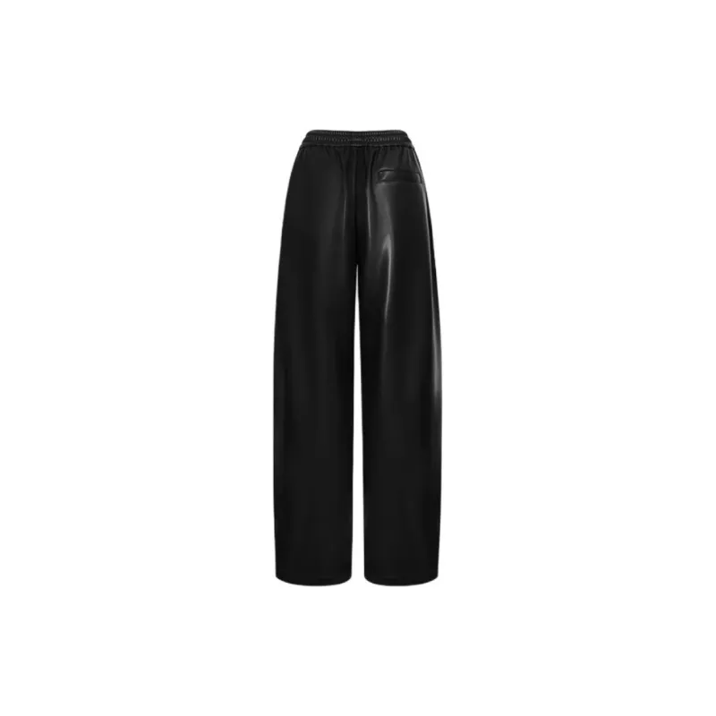 ANN ANDELMAN Leather Pants Women's Black-1