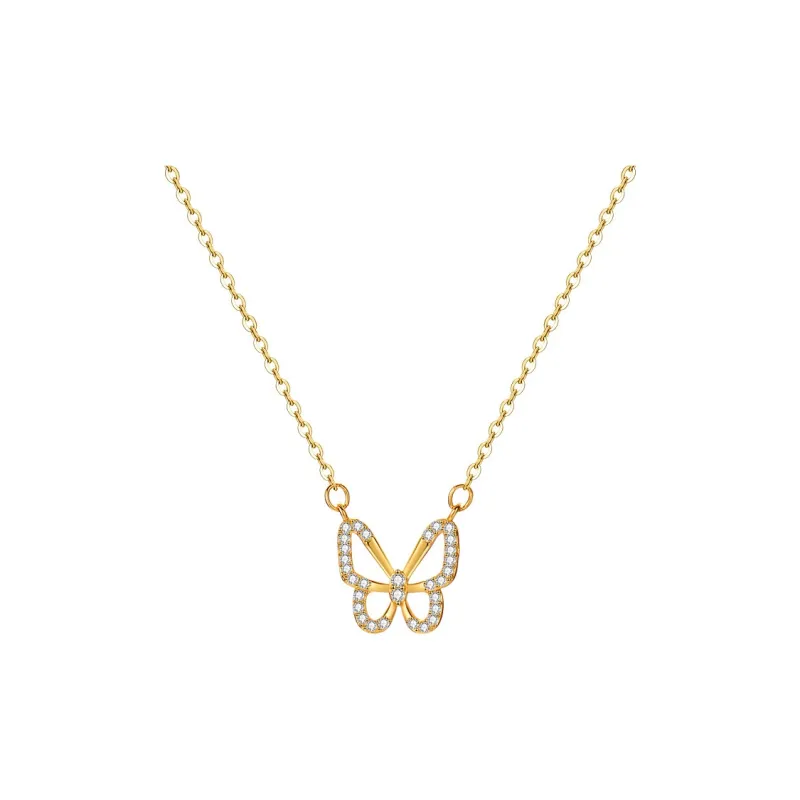 KING OF BLING 925 Sterling Silver With Zircon Necklaces Women's Good Luck-5