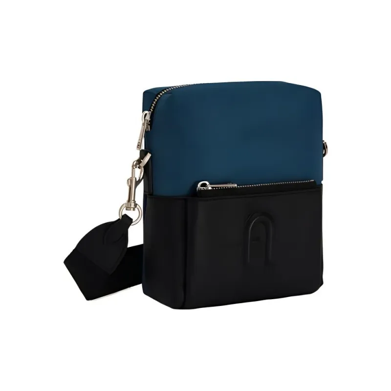 Furla Nylon Camera Bag Shoulder Bag Crossbody Bag Small Size Men's Blue & Black-1