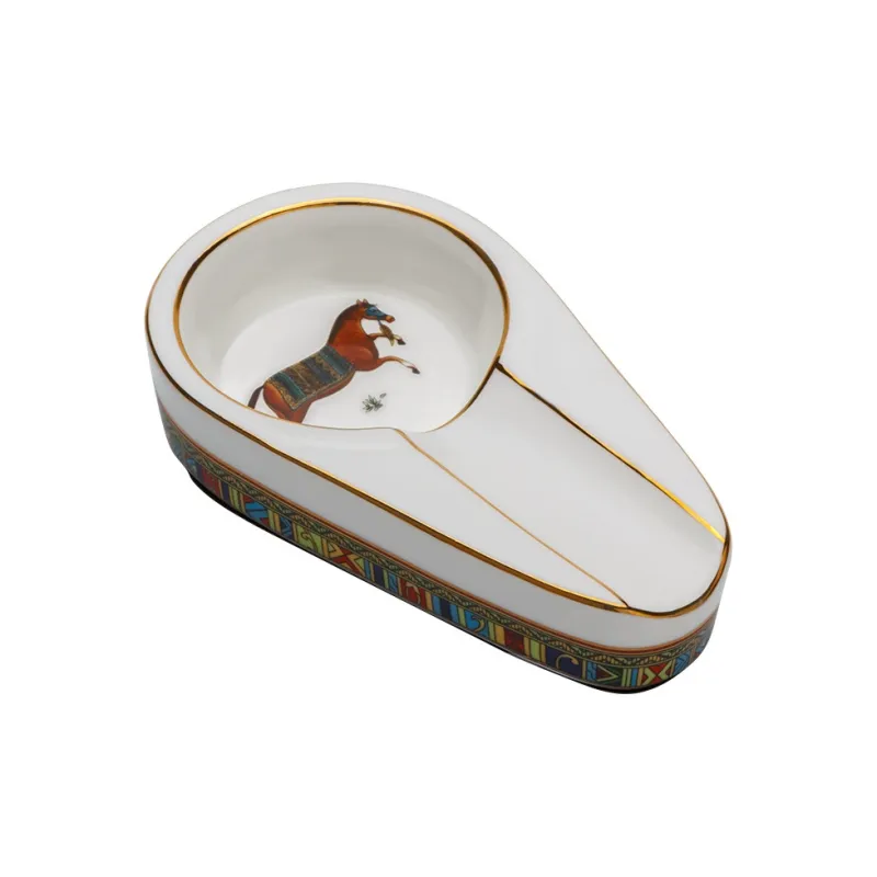 LUBINSKI Ceramic Ashtrays Black/White-2