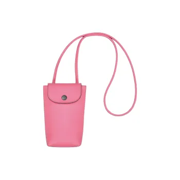 LONGCHAMP Le Pliage Xtra Cow Leather One Shoulder Crossbody Cell Phone Pouch Women's Pink