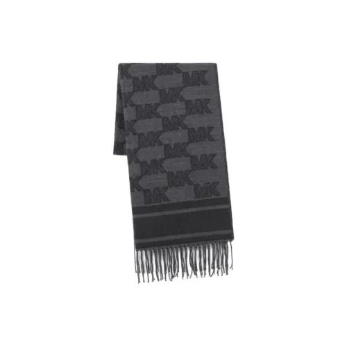 MICHAEL KORS Acrylic Knit Scarves Unisex Gray