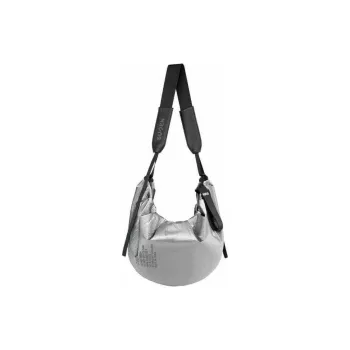 SUREN Fabric Shoulder Bag Crossbody Bag Large Size Women's Silver/Black