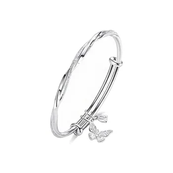 7℃ 999 Fine Silver Bangles Unisex