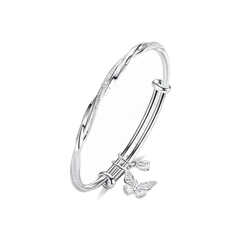 7℃ 999 Fine Silver Bangles Unisex-0