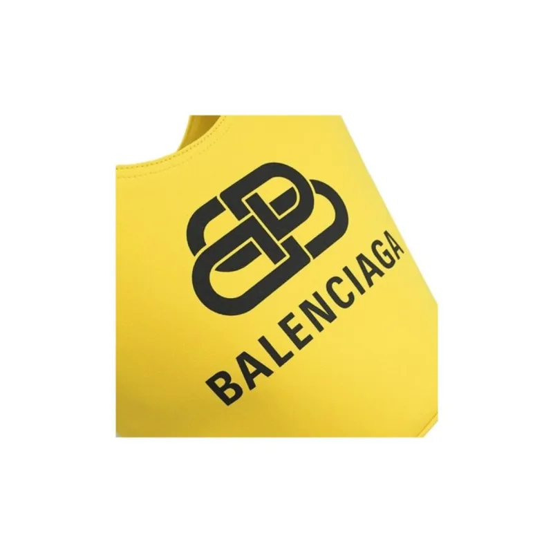 Balenciaga Cotton Canvas Canvas Bag Tote Bag Shopping Bag Handbag Extra Small Women's Yellow-5