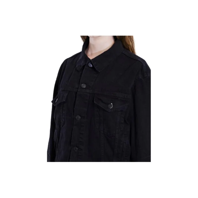 Balenciaga Collared Button Up Denim Jacket-3