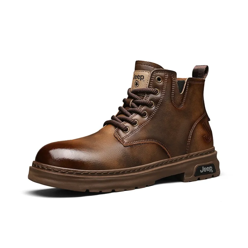Jeep Classic Vintage Martin Boots Short Martin Boot 4cm Men's-7