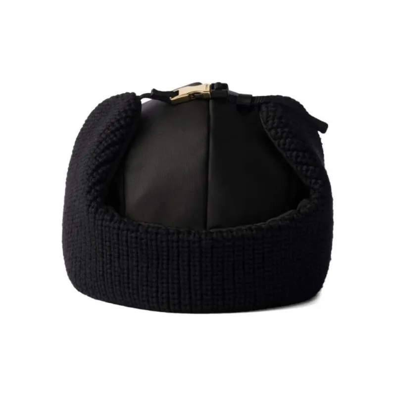 PRADA Re-rylon And Wool Trapper Hat-2