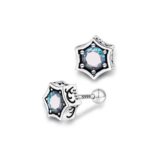 ETAHLOVE Sterling Silver Stud Earrings Unisex Bestie Birthday Surprise Anniversary Gift-5