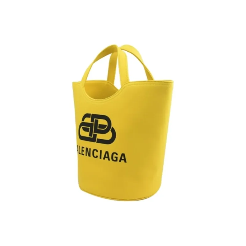 Balenciaga Cotton Canvas Canvas Bag Tote Bag Shopping Bag Handbag Extra Small Women's Yellow-1