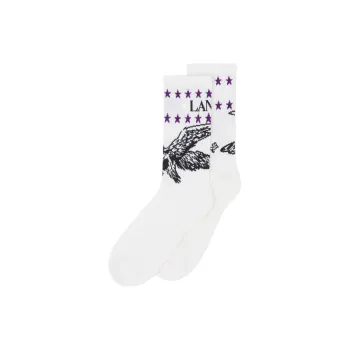 Lanvin X Future Logo Socks 'White Mustang/Black'