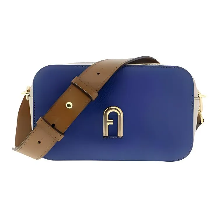 Furla Calfskin Shoulder Bag, Crossbody Bag Mini Women's Blue-1
