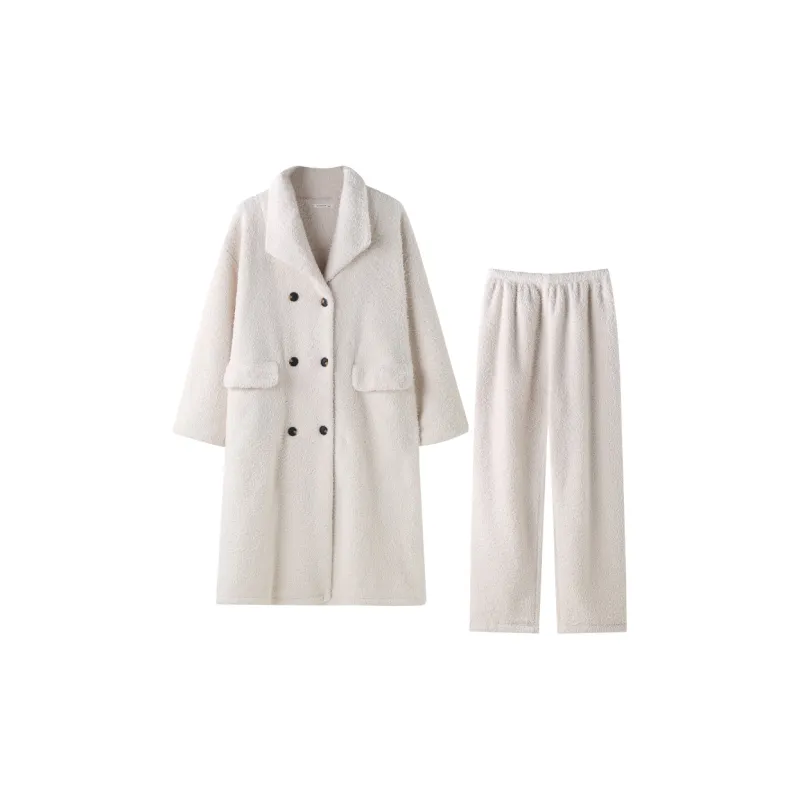 MEITENG Pajama Set Winter Women's White-0