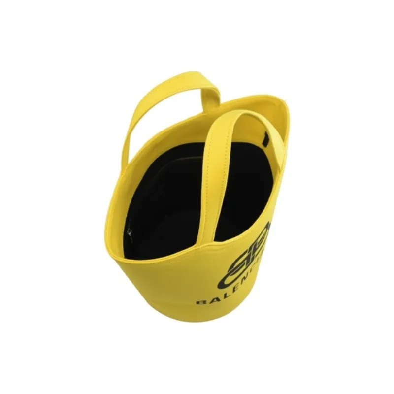 Balenciaga Cotton Canvas Canvas Bag Tote Bag Shopping Bag Handbag Extra Small Women's Yellow-4