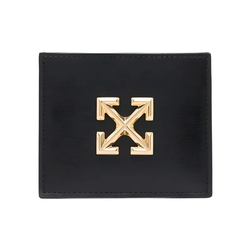 OFF WHITE Calfskin Card Holder Women's Black-0