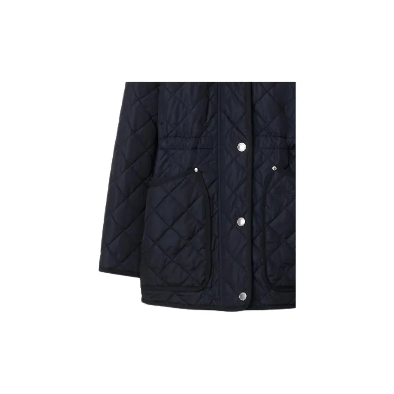 Burberry Diamond Quilted Drawstring Waist Hooded Jacket-4