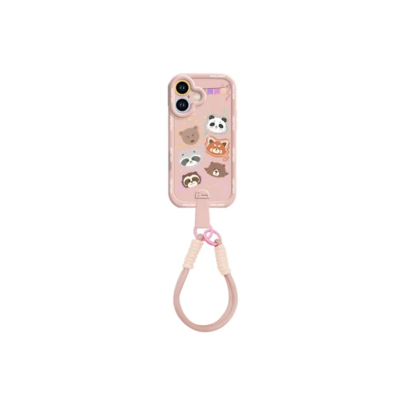 Sen Dog Silicone Material Cartoon With Lanyard Crossbody Phone Cases Compatible With Apple 16 Pro Max/Pro/Plus/15/14/13-8
