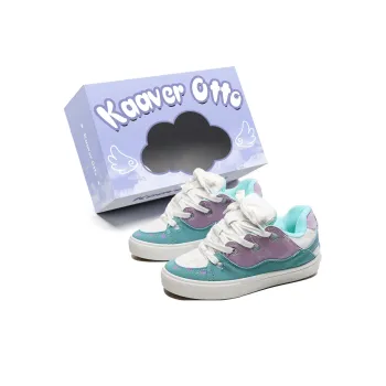 KAAVER OTTO Slip Resistant Low Top Skateboard Shoes Women's Lake Blue