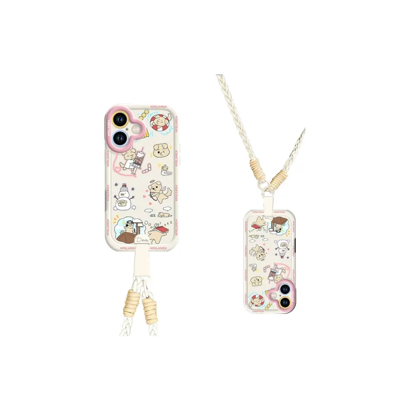 Sen Dog Silicone Material Crossbody Handheld Original Phone Cases Compatible With Apple 16 Pro Max/Pro/Plus/15/14/13-28