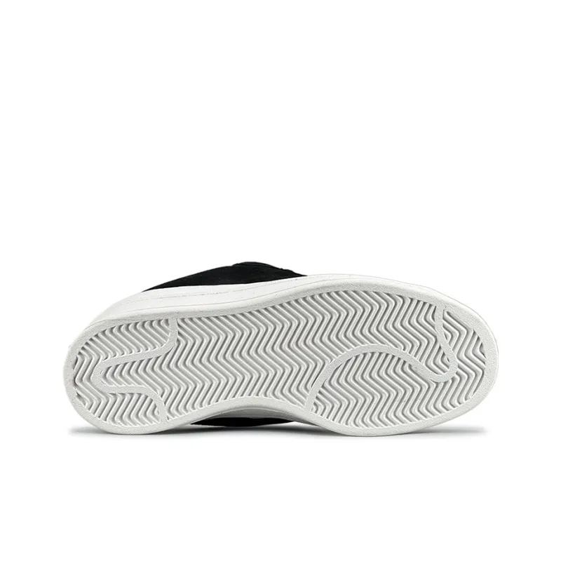 LuzaoT SUPER DRAG Anti Slip Wear Resistant Low Top Skateboard Shoes Unisex Black White-5